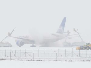 Airplane Snow storms