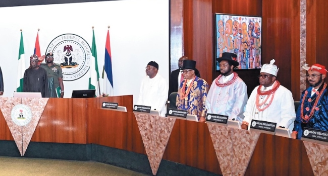 Tinubu and Ogoni leaders