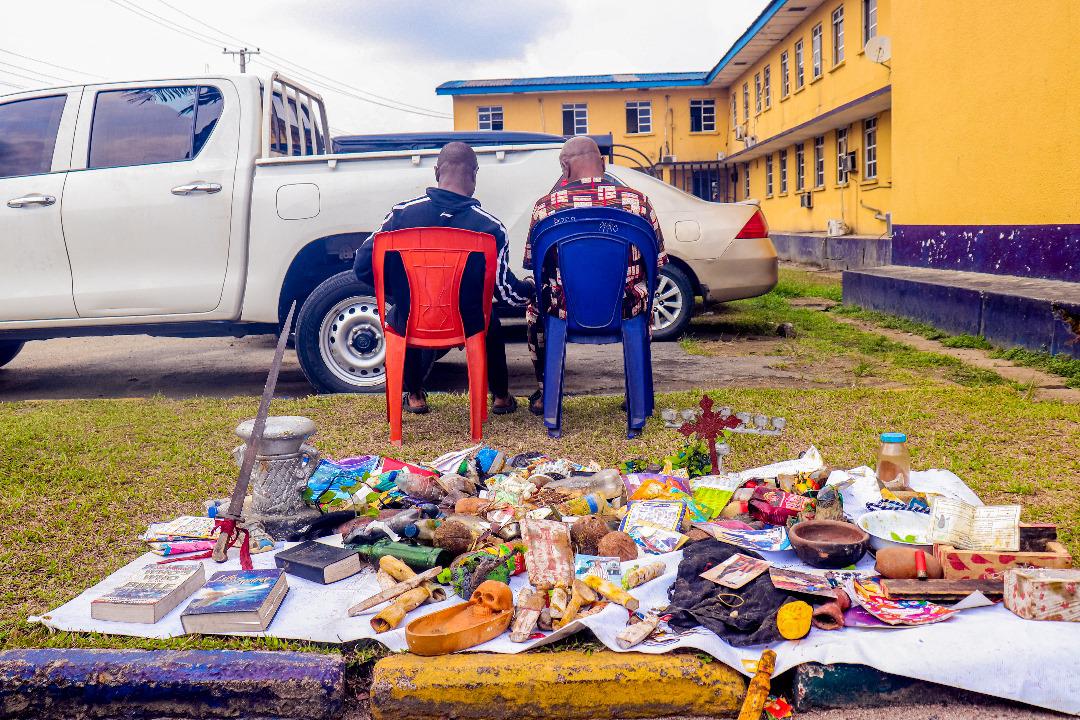 Two-suspected-fake-pastors-arrested-and-fetish-items-recovered-by-officers-of-the-Police-Command-in-Rivers