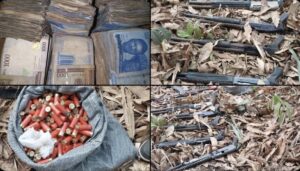 Police recover cash, weapons from bandits