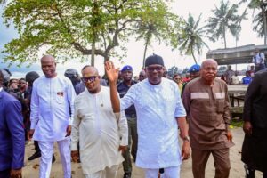 Gov. Siminalayi Fubara of Rivers inspecting the moribund Port Harcourt Tourist Beach as part of plans to revamp and restore the site into a leading tourism destination 2