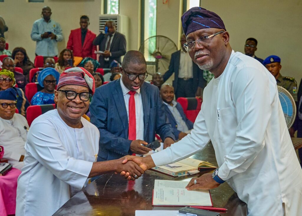 Governor Aiyedatiwa with the new SSG, Dr Fasoranti