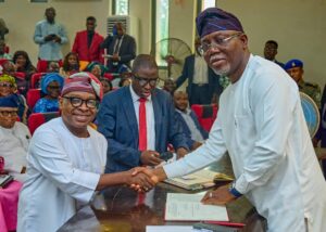 Governor Aiyedatiwa with the new SSG, Dr Fasoranti