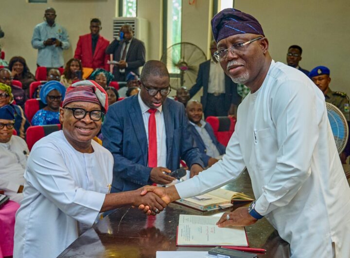 Governor Aiyedatiwa with the new SSG, Dr Fasoranti