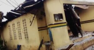 Police station set ablaze