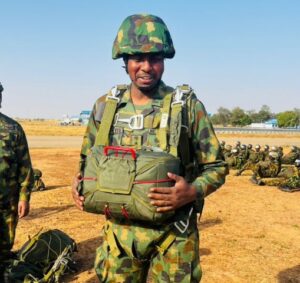 Aliyu makes history as 2nd Gen. to jump from moving plane