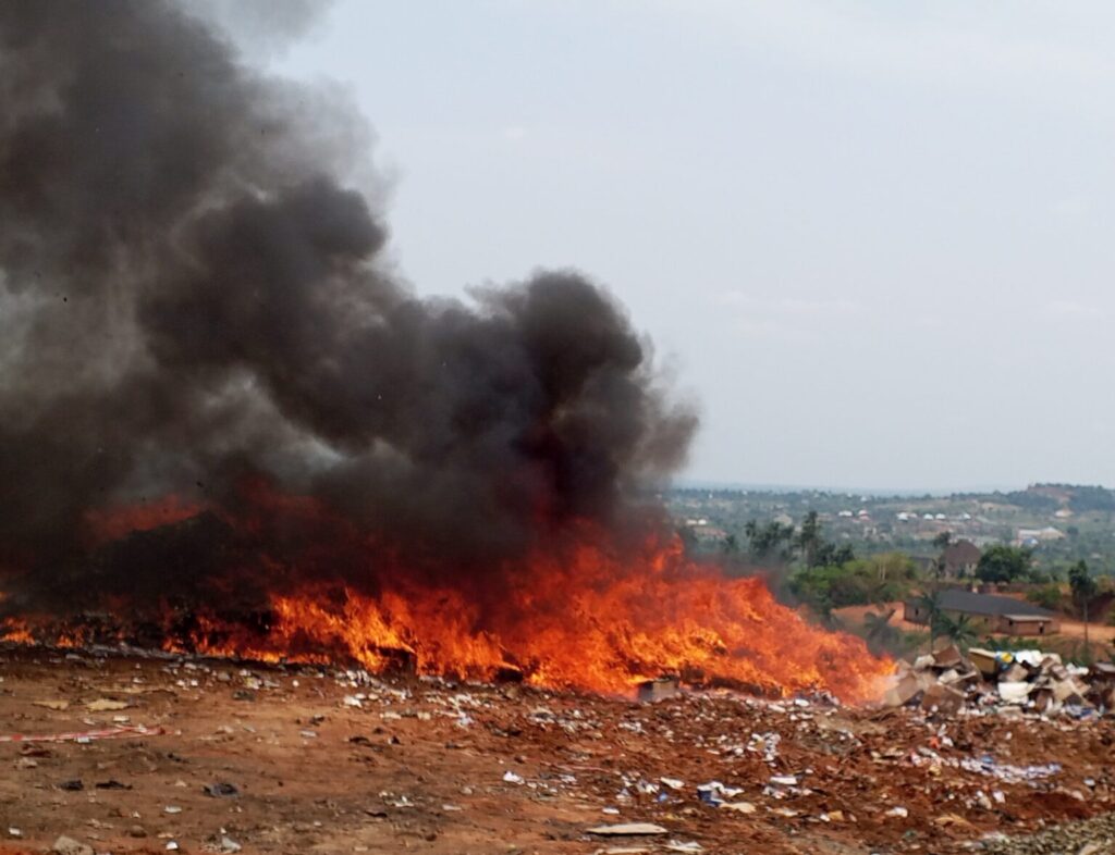 NAFDAC officials at the destruction exercise