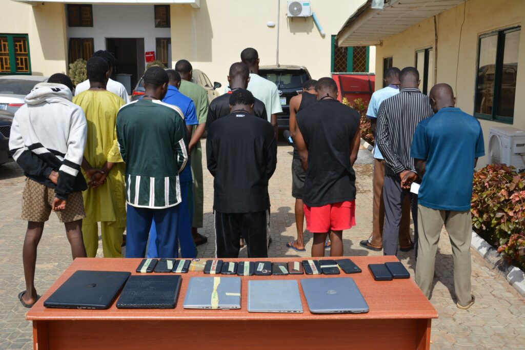 Arrested internet fraudsters