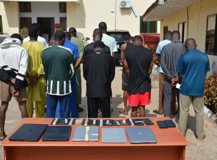 Arrested internet fraudsters