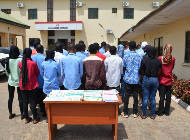 EFCC parades the operators of the Ponzi scheme in Minna