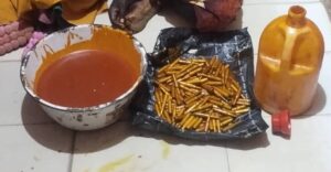 Ammunition concealed in palm oil can