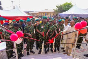 Chief of Army Staff (COAS), Lieutenant General Olufemi Oluyede, during the commissioning ceremony in Abuja
