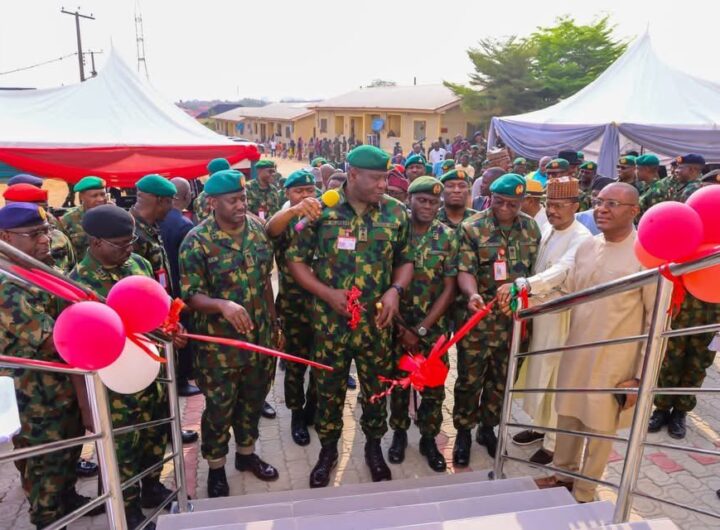 Chief of Army Staff (COAS), Lieutenant General Olufemi Oluyede, during the commissioning ceremony in Abuja