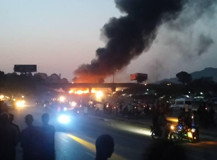 Scene of the explosion in Abuja
