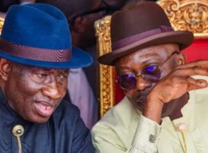 Former President Goodluck Jonathan and Rivers State Governor, Siminalayi Fubara