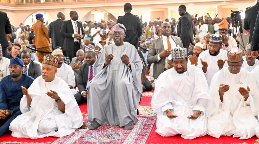 PRESIDENT TINUBU PROMISES NIGERIANS MORE HARD WORK FOR THE PEACE AND STABILITY OF THE NATION