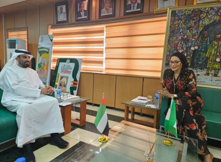 R-L: Minister of State for Foreign Affairs, Bianca Odumegwu-Ojukwu and Amb. Salem Alshamsi, Ambassador of UAE to Nigeria
