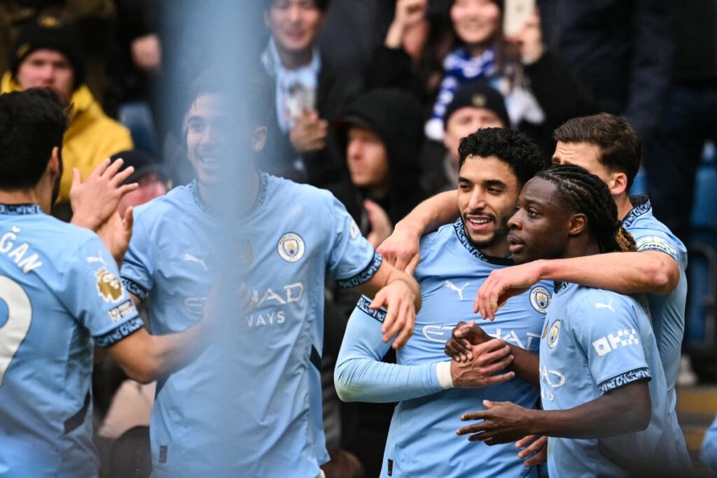 EPL: Manchester City stumble against Brighton, Nottingham Forest soar over Ipswich 2 AFP 20250315 372J9PL v1 Preview FblEngPrManCityBrighton