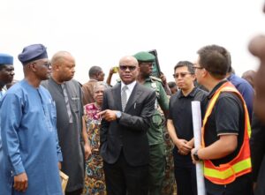 FCT Minister, Nyesom Wike during his visit to Gishiri community in Abuja