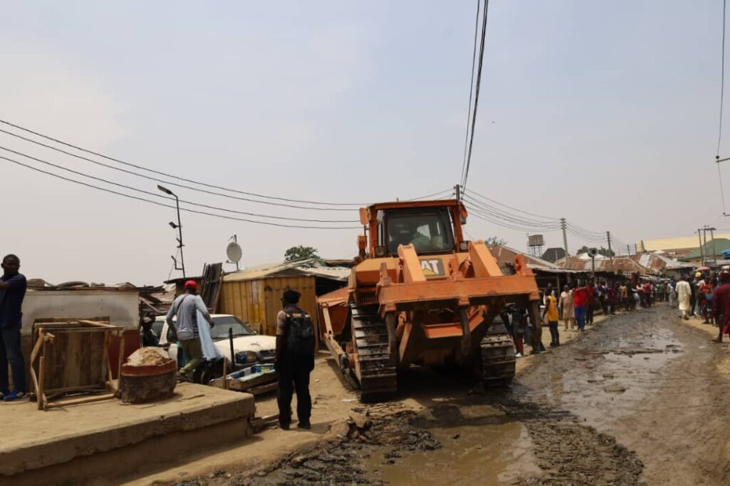 Wike supervises demolition of structures blocking road project in Gishiri
