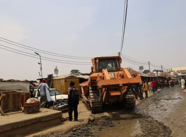 Wike supervises demolition of structures blocking road project in Gishiri