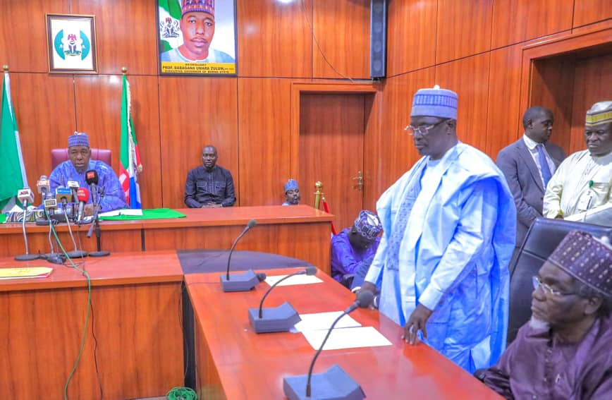 Zulum swears in head of service, harps on civil servants training 3 IMG 20250304 WA0007