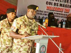 General Officer Commanding (GOC), 3 Division and Commander of Operation Safe Haven (OPSH), Major General E.F. Oyinlola