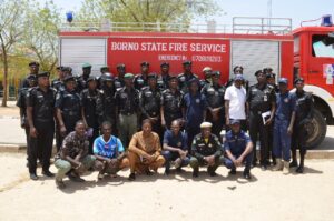 A cross section participants who attended the training session on fire safety and prevention