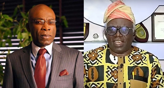 FILE: Leo Stan Ekeh (L) and Femi Falana (R)