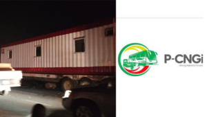 The CNG truck that caused an explosion at Karu Bridge, Abuja