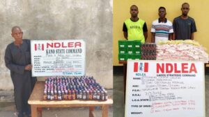 Arrested drug suspects