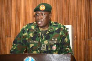 General Officer Commanding,(GOC), 1 Division Nigerian Army, Maj.-Gen. Mayirenso Saraso