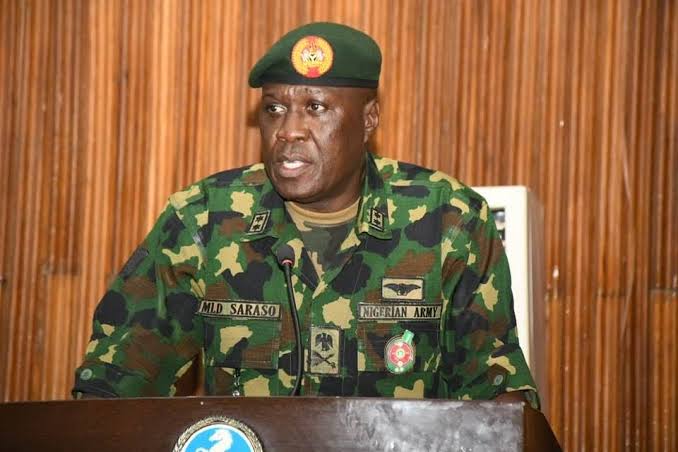 General Officer Commanding,(GOC), 1 Division Nigerian Army, Maj.-Gen. Mayirenso Saraso