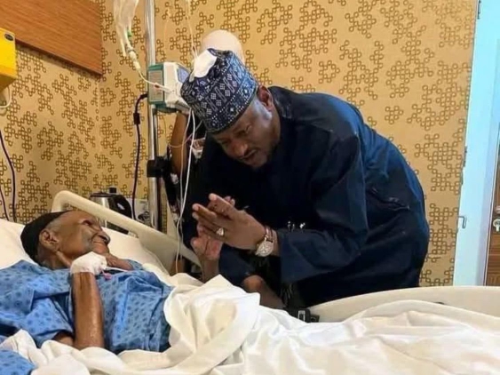 Katsina State Governor, Dikko Radda of Katsina and hjs late mother, Hajiya Sarafa’u Umaru
