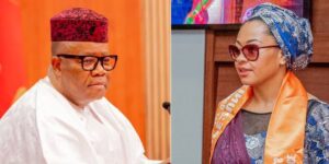 Senate President, Godswill Akpabio and Senator Natasha Akpoti