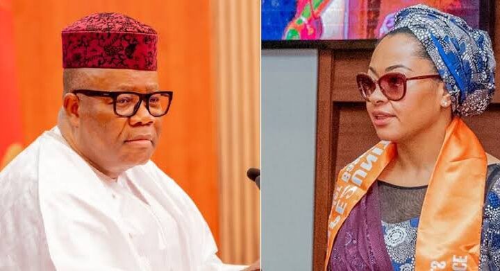 Senate President, Godswill Akpabio and Senator Natasha Akpoti