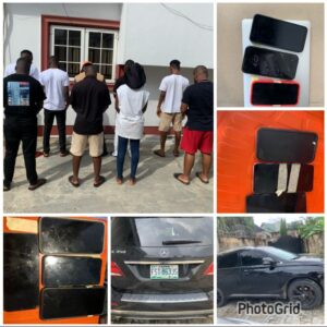 Arrested internet fraudsters
