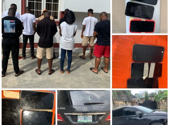 Arrested internet fraudsters