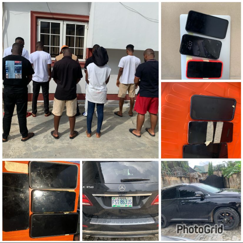 Arrested internet fraudsters