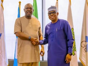 NNPCL GCEO, Bashir Bayo Ojulari, and the Minister of Petroleum Resources (Oil), Senator Heineken Lokpobiri