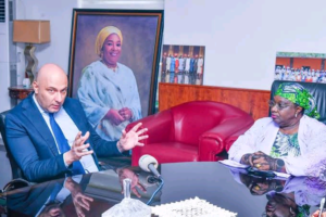 Ambassador of Italy to Nigeria, His Excellency, Lacopo Foti and the Deputy Governor, Dr Hadiza Balarabe