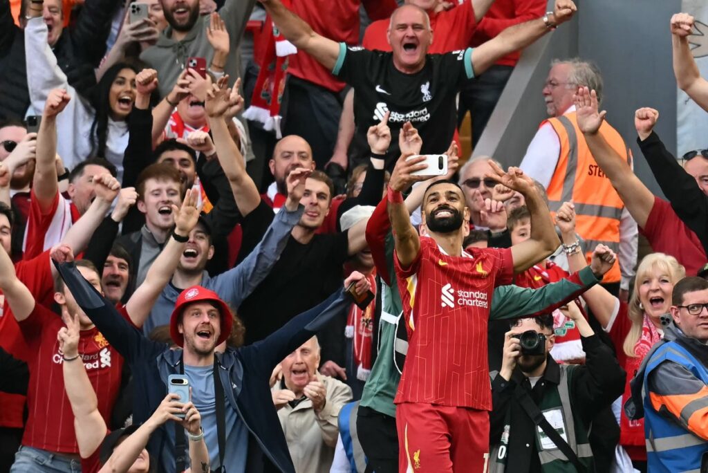 Liverpool clinch 2024/25 EPL title after beating Tottenham 5-1 2 AFP 20250427 43NM7LL v1 Preview FblEngPrLiverpoolTottenham