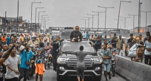 Alabi Quadri went viral for standing in front of the convoy of the 2023 Labour Party presidential candidate, Peter Obi.
