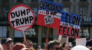Anti Trump protesters 1