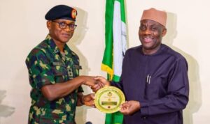 L-R: Director-General of NYSC, Brig.-Gen. Olakunle Nafiu and the Minister of Education, Tunji Alausa
