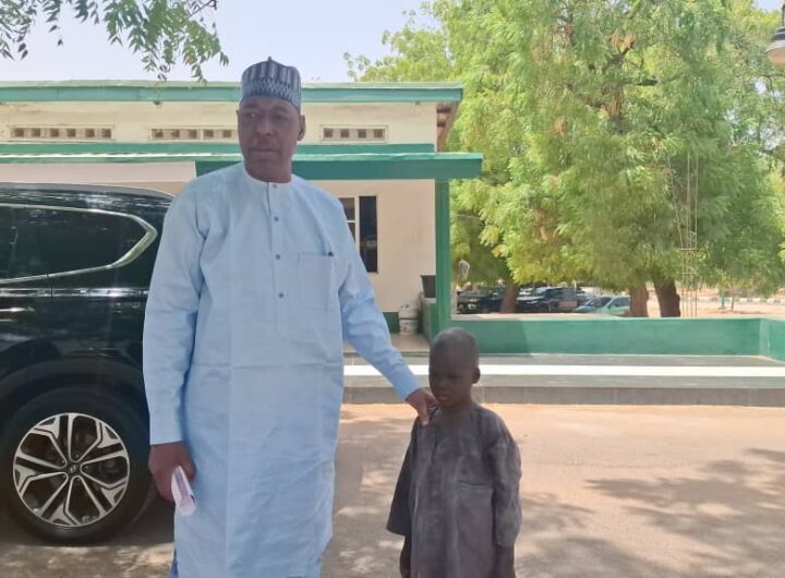 Borno State Governor, Babagana Zulum and the little Bashir Gaji