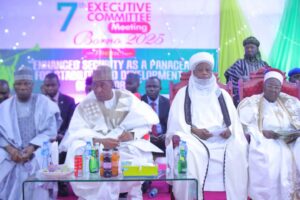 Governor Babagana Zulum attends the 7th Executive Committee Meeting of the Northern Traditional Rulers Council in Maiduguri, Borno State capital, Tuesday.