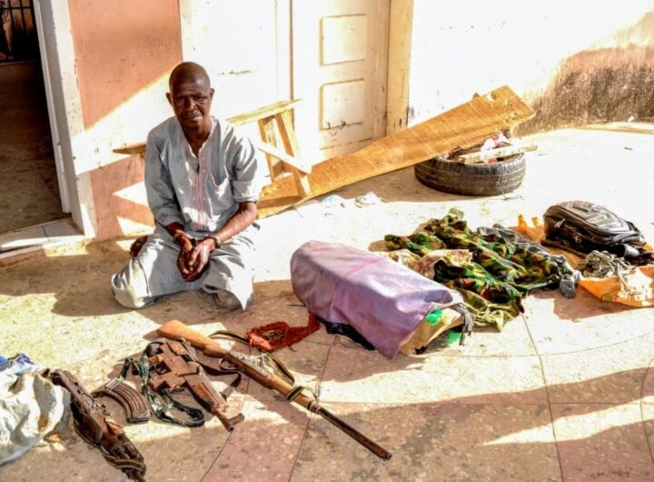 Weapons recovered from the suspected kidnapper