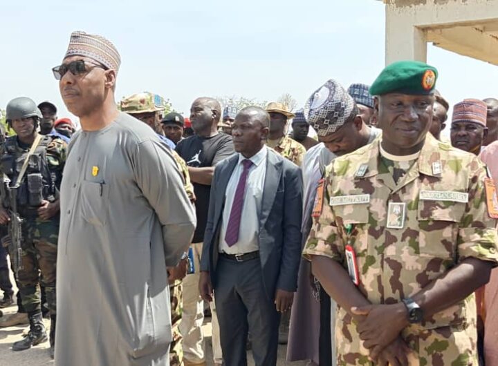 Borno State Governor, Babagana Zulum, during his sympathy visit on Thursday to Cameroonian troops under Sector 1 of the MNJTF