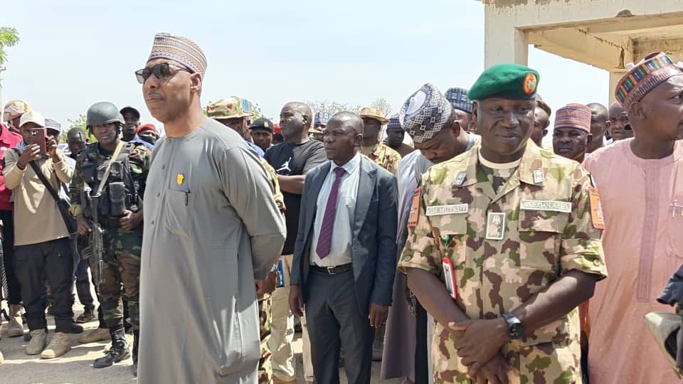 Borno State Governor, Babagana Zulum, during his sympathy visit on Thursday to Cameroonian troops under Sector 1 of the MNJTF